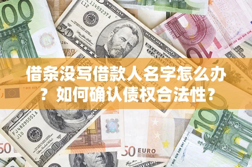 北京借条没写借款人名字怎么办？如何确认债权合法性？