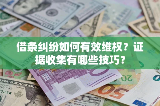 北京借条纠纷如何有效维权？证据收集有哪些技巧？